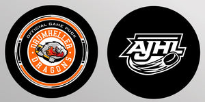 Official AJHL Dragons Game Puck